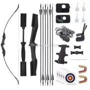 57" Right Left Hand Archery set Takedown Recurve Bow Hunting arrow 30/40lbs