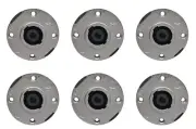 6 pack 4 Pole Pin Locking SpeakOn Round Chassis Mount Speaker Pro Audio