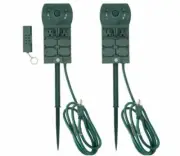 Blackstone 6-Outlet Power Stakes with Remote n Timer -Set of 2