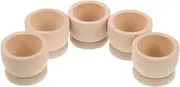 Luxshiny 6 Pcs Wooden Egg Holder Tray Cute Egg Display for Easter Home Decor and Versatile for Kitchen Countertop and Festive Table Decoration