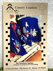 Country Comforts The Three Bears Applique Patterns Vintage Trees Star Moon