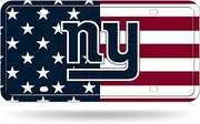 Rico Industries NFL Football New York Giants USA Metal Auto Tag 6" x 12" - Great for Truck/Car/SUV