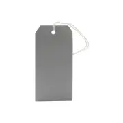 JAM Paper Gift Tags with String Medium 4 3/4 x 2 3/8 Grey 10/Pack 91927644