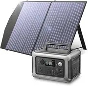 ALLPOWERS Portable Power Station R600 299Wh 600W LiFePO4 Battery w/ 100W Solar Panel SP027 Solar Generator 1 Hour Fast Charging MPPT UPS Power Supply Backup for Emergency Camping RV Home Use