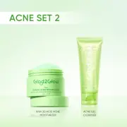 Glad2Glow 2In1 Cleanser+Moisturizer Dark Spot & Scar Ance Set2 Face Wash Cream