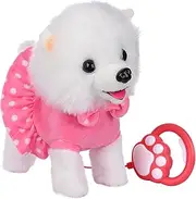 Electronic Plush Dog Toy with Remote Control Pomeranian (White)