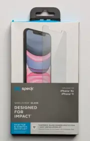 Speck Products ShieldView Glass Screen Protector for iPhone 11 iPhone XR, Clear