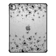 iPad Pro 13-inch (M4) iPad Impact Case Black Butterflies and Silver Sparkles Burst