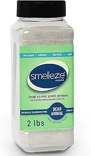 SMELLEZE Natural Dead Animal Odor Removal Powder- 2 lbs.: Eliminate Dead Rat, Mice, Squirrel, Chipmunk, Raccoon & Bat Smell. Safe for Indoor Use