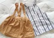 Anko Girls pinafore bundle mustard and stripe size 18-24 month, size 2