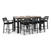 Balmoral 2m Aluminium Bar Table with 8 Capri Stools - Outdoor Aluminium Dining Settings