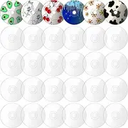 Flutesan 30 Pieces Blank Cds Clear Aesthetic Clear CD for Painting Wall Decor Transparent Round Circle Disc for DIY Crafts Ornament Living Room Bedroom Decoration Party Supplies