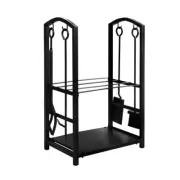 Traderight Firewood Rack 4 Fireplace Tool Log Wood Steel Large Holder Storage au
