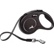 Flexi Classic Tape Retractable Dog Lead Black