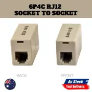 6P6C RJ12 SOCKET TO SOCKET GENDER CHANGER JOINER