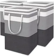 Lazycloud 3 PCS Bathroom Laundry Organizer Basket 75L Waterproof Foldable Laundry Basket Laundry Hamper