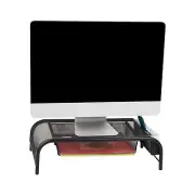 Monitor Stand Ventilated Laptop Riser Paper Tray Storage Office Metal Mesh 20...