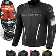 [SHIMA] SOLID Motorbike Jackets for Men AIRFORCE Protector Back Armour Riding Motorcycle Jacket Bikers Waterproof