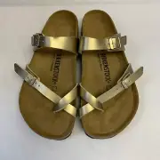 Birkenstock New with Box Mayari Gold Birko-Flor Narrow Width - Select Size