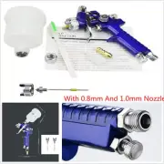 Spray Gun With 0.8mm And 1.0mm Nozzle Professional HVLP Mini Air Paint Airbrush