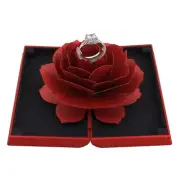 Rose Engagement Ring Box Proposal Ring Case Velvet Jewelry Gift Box Case Ring...