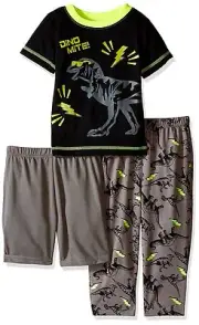 Baby Boys Sleepwear Set Dinosaur Dino Mite 3pc T-shirt Pants Shorts Size 12M