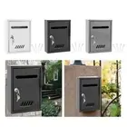 Wall Mounted Mailbox Iron Post Box Modern with 2 Keys Letter Box Post Letter