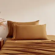 Serene 400TC Bamboo Cotton Sateen King Pillowcase Rust - Twin Pack