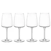 Bormioli Rocco Planeo 12.75 oz. White Wine Glasses, Clear, Set of 4