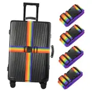 BILIONE Paquete de 4 correas de equipaje de 79 pulgadas de largo 4Pcs Arco iris