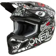 O'NEAL 3SRS Attack Black White Motocross Helmet
