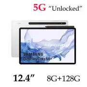 SAMSUNG Galaxy Tab S8+ Plus 5G Unlocked SM-X806 12.4 AMOLED 8G+128G -Silver-