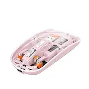 WOTAO Transparent Mouse Rechargeable Mouse High-end PixArt 3065 IC Design 1600 Moving Speed Adjustable Silent Switch Type-C One-Key Desktop for Office and Gaming Single/3 Model BT Computer Mice