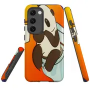 For Samsung Galaxy S23 Case Shielding Cover, Pandas Toilet