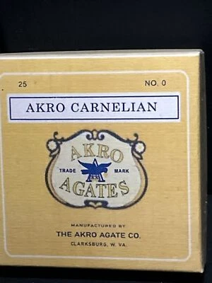 Akro Agates Carnelians marbles presentation gift box for collection