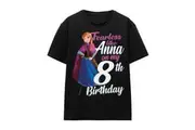 Frozen Unisex Adult Fearless Like Anna 8th Birthday T-Shirt (Black) - UTTV17207