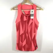 Adidas Climacool Club Tank Racerback Flared Pink Graphic Women’s XS