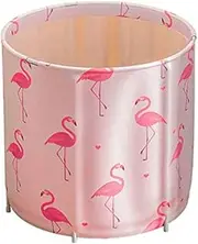 Folding Bathtub,Portable Bathtub,for Adult SPA Bath Bucket,Children Baby Insulation Thickening Swimming Pool,Easy to Install Easy to Clean Convenient Storage(65 * 70cm Pink)