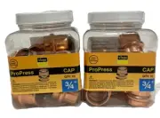 QTY-2 Viega ProPress 3/4 in. Press Copper Cap ( 2- 10 PACKS=20 TOTAL) 77450