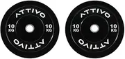 2" Olympic Bumper Plate Weight Plates with Steel Hub in Pairs High-Bounce Olympic Weight Plates - 10kg Pair