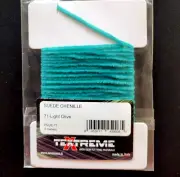 SUEDE CHENILLE - LIGHT OLIVE TEAL - Small - Textreme - Fly Tying Material - NEW!