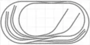 Bachmann E-Z Track Train Layout #022D Train Set HO Scale 5' X 10' DCC Switches