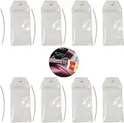 ZKGYUS 8 Luggage Tags for Cruises, PVC Luggage Tag, Transparent Seal, Waterproof, Soft Rubber ID Card Holder, Luggage Hanging Tag (20 x 10 cm)