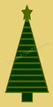 REUSABLE STENCIL 9343 8"X18" CHRISTMAS TREE - MYLAR SIGN STENCILS