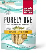 Honest Kitchen Wishes: Natural Human Grade Dehydrated Fish Filets Treats for Dogs/Cats 3 oz