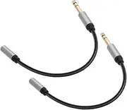 MERRYHAPY 2pcs Audio Conversion Cable Headphones Auxiliary Cable Cord Headphones Adapter Stereo Jack Adapter Audio Jack Coupler Cord Extender Zinc Alloy