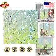 Elegant Tulip Frosted Window Film - No Glue, UV Protection, and Static Cling