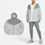 【NIKE 耐吉】外套 NSW WINDRUNNER 男款 灰 綠 保暖 搖粒絨 防潑水 雙向拉鍊 寬鬆 風衣(FB8619-330)