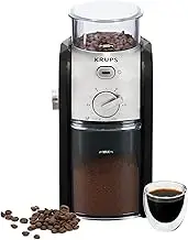 Krups Expert Burr, Automatic Coffee Grinder, Easy Clean, Black&Silver, GVX231