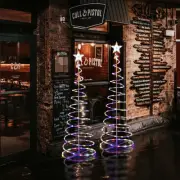 Yescom 5Ft LED Spiral Tree Light USB Powered YardChristmas Multi-color 2Pack
